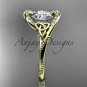 14kt yellow gold diamond celtic trinity knot wedding ring, engagement ring CT7166