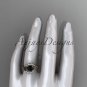 14kt rose gold diamond celtic trinity knot engagement ring with a Black Diamond center stone CT7166