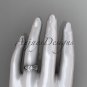 Platinum diamond celtic trinity knot engagement ring with a Moissanite center stone CT7169
