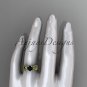14kt yellow gold diamond celtic trinity knot engagement ring with a Black Diamond center stoneCT7169