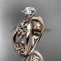 14kt rose gold celtic trinity knot wedding ring, engagement ring CT7171