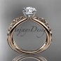 14kt rose gold celtic trinity knot wedding ring, engagement ring CT7171