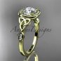 14kt yellow gold diamond celtic trinity knot wedding ring, engagement ring CT7179