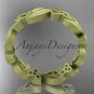 14kt yellow gold matte finish diamond celtic trinity knot wedding band, engagement ring CT7191B