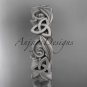 Platinum matte finish diamond celtic trinity knot wedding band, engagement ring CT7191B