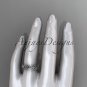 Platinum matte finish diamond celtic trinity knot wedding band, engagement ring CT7191B