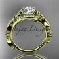 14kt yellow gold diamond celtic trinity knot wedding ring, engagement ring CT7211