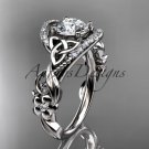 Platinum diamond celtic trinity knot wedding ring, engagement ring CT7211