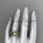 14kt yellow gold diamond celtic trinity knot wedding ring, engagement set CT7211S