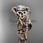14kt rose gold diamond celtic trinity knot engagement set with a Moissanite center stone CT7211S