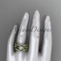 14kt yellow gold diamond celtic trinity knot engagement ring with a Moissanite center stone CT7211S