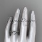 Platinum diamond celtic trinity knot engagement ring with a Moissanite center stone CT7218