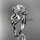 Platinum diamond celtic trinity knot wedding ring, engagement ring CT7219