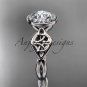 Platinum diamond celtic trinity knot wedding ring, engagement ring CT7219