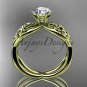 14kt yellow gold diamond celtic trinity knot wedding ring, engagement ring CT7221