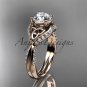 14kt rose gold diamond celtic trinity knot wedding ring, engagement ring CT7224