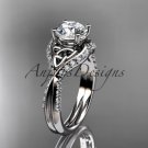 Platinum diamond celtic trinity knot wedding ring, engagement ring CT7224
