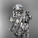 Platinum celtic trinity knot wedding ring, engagement set CT7238S