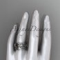 14kt white gold celtic trinity knot wedding band, engagement ring CT7242B