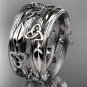 Platinum celtic trinity knot wedding band, engagement ring CT7242B