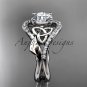 Platinum diamond celtic trinity knot wedding ring, engagement ring CT7244
