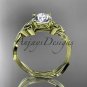 14kt yellow gold celtic trinity knot wedding ring, engagement ring CT7251