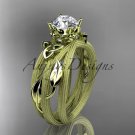 14kt yellow  gold diamond celtic trinity knot wedding ring, engagement ring CT7253
