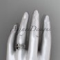 14kt white gold celtic trinity knot wedding band, engagement ring CT7259B