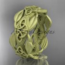 14kt yellow gold celtic trinity knot matte finish wedding band, engagement ring CT7259B