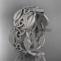 Platinum celtic trinity knot matte finish wedding band, engagement ring CT7259B