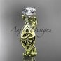 14kt yellow gold diamond celtic trinity knot wedding ring, engagement ring CT7270