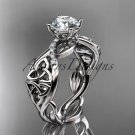 Platinum diamond celtic trinity knot wedding ring, engagement ring CT7270