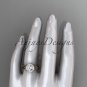 14kt rose gold diamond celtic trinity knot wedding ring, engagement ring CT7314