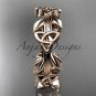 14kt rose gold celtic trinity knot wedding band, engagement ring CT7316B