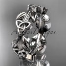 Platinum   celtic trinity knot wedding band, engagement ring CT7316B