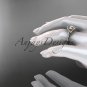 14kt rose  gold diamond celtic trinity knot wedding ring, engagement ring CT7317