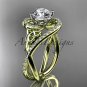 14kt yellow gold diamond celtic trinity knot wedding ring, engagement ring CT7320