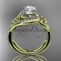 14kt yellow gold diamond celtic trinity knot wedding ring, engagement ring CT7320