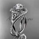Platinum diamond celtic trinity knot wedding ring, engagement ring CT7320