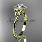 14kt yellow gold celtic trinity knot wedding ring, engagement ring CT7322