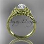 14kt yellow gold celtic trinity knot wedding ring, engagement ring CT7322