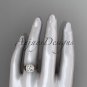 14kt rose gold diamond celtic trinity knot wedding ring, engagement ring CT7330