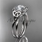 Platinum diamond celtic trinity knot wedding ring, engagement ring CT7330