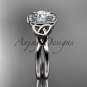 Platinum diamond celtic trinity knot wedding ring, engagement ring CT7330