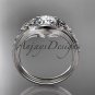 14kt white gold diamond celtic trinity knot wedding ring, engagement ring CT7333
