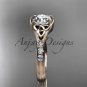 14kt rose gold diamond celtic trinity knot wedding ring, engagement ring CT7333