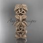 14kt rose gold celtic trinity knot matte finish wedding band, engagement ring CT7347G