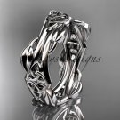 14kt white gold celtic trinity knot wedding band, engagement ring CT7354G