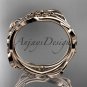 14kt rose gold celtic trinity knot wedding band, engagement ring CT7354G