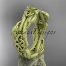 14kt yellow  gold celtic trinity knot matte finish wedding band, engagement ring CT7354G
